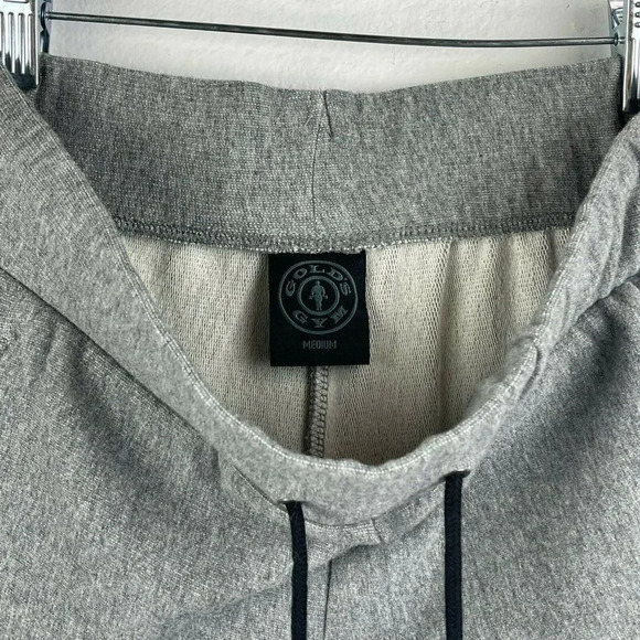 GOLD'S GYM Shorts Women's Sz M Drawstring Elastic Waist Zip Pocket Athletic Gray - Picture 9 of 10